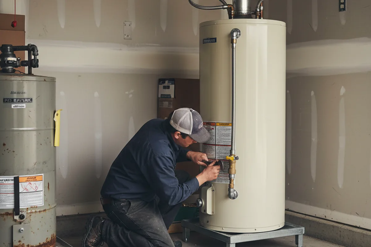 Water heater and shutoff valve replacement in Bonnieville